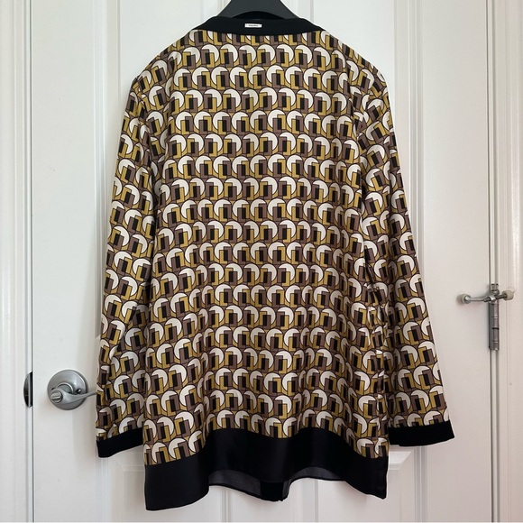 ‘ S Max Mara Label-cut 100% Silk Blouse with Rhinestones Sz: Small US4/6 Spring - Picture 7 of 11
